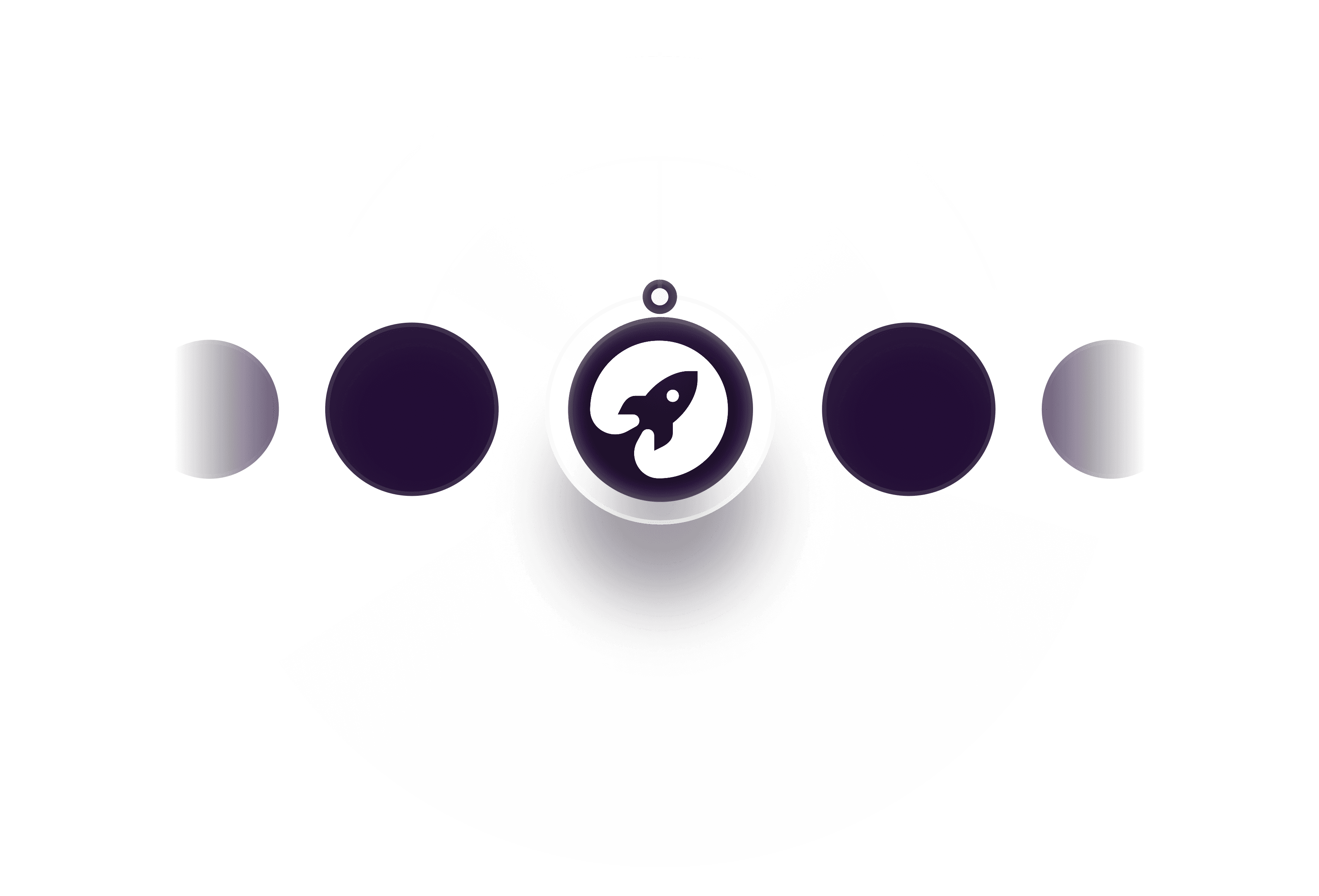 Graphic launchpoint icon and circles