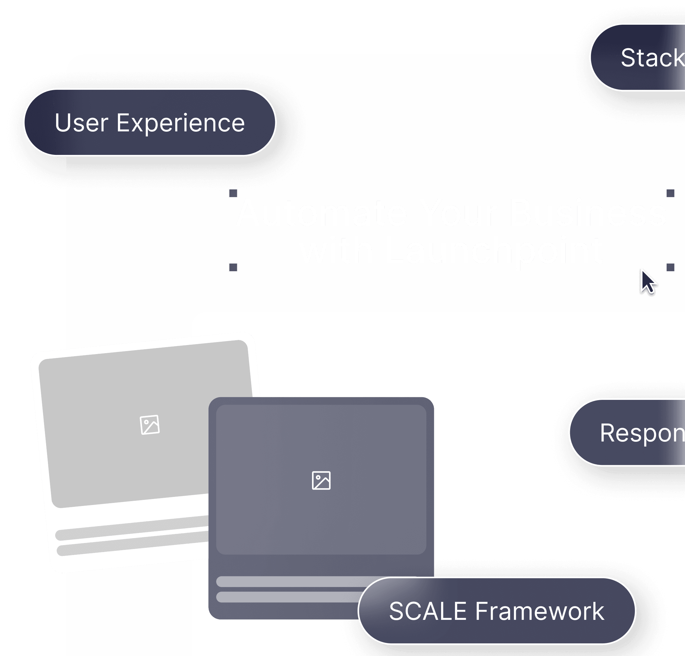Image of a design that shows Automate your business with Launchpoint